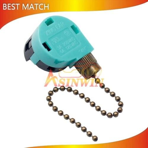 1pc 3 Speed Pull Chain Control ZE-268S6 Fits For Zing Ear S-witch Brass M&RH JoBWCA