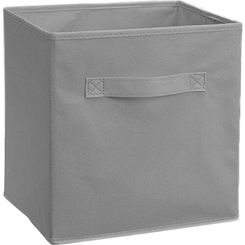 Storage Bin for Shelves,Basics Collapsible Fabric Storage Cubes Organizer with Handles Office Storage Baskets, Beige 1PCS