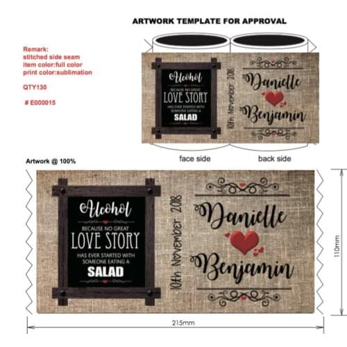 130pcs/lot Neoprene Stubby Holders With Personalised Design Printed Stubby Beer Cooler Bags For Wine Food Cans Beer Bottle