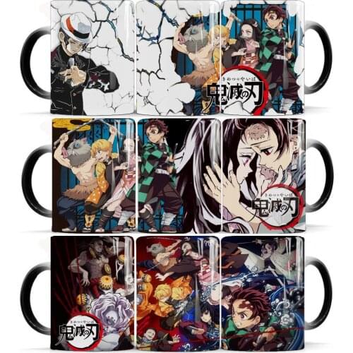 2021 Demon Slayer: Kimetsu No Yaiba mug Heat Temperature Sensitive Mugs Color Changed Cups Drop Shipping Mugs