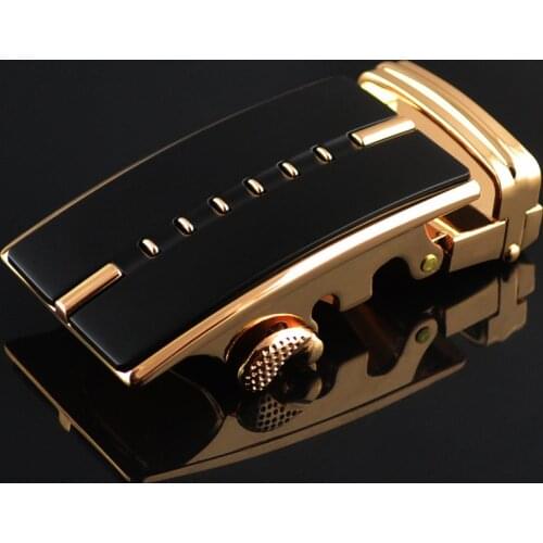 3.5cm Width Mens Belt Buckles Waist Belt Metallic Gold Buckle Luxury Brand Genuine Leather Waist Belt Buckle Head CE709