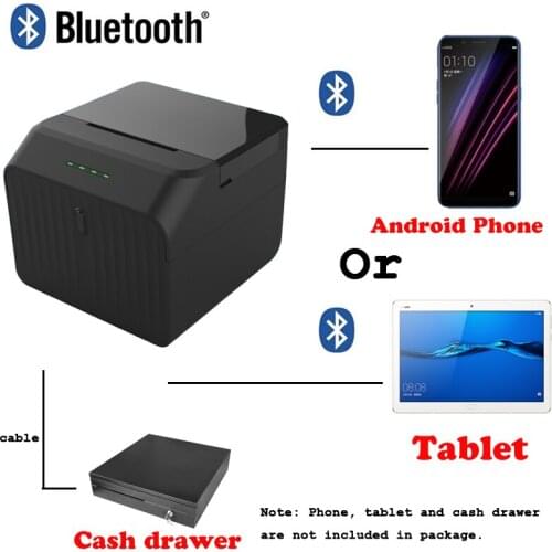 58mm POS Thermal Receipt Bill Universal Ticket Printer Computer Printer P58 Loyverse app Bluetooth for Android or Tablet device