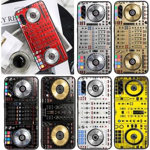 DJ Music Retro for Samsung Galaxy A90 A80 A70 A60 A50 A40 M30 A20E A2Core A10S A10E Soft Black Phone Case