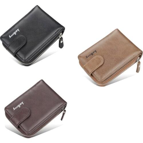 Men Business Card Holder Bank Credit Cards ID Case Zipper Bag Wallet Organizer