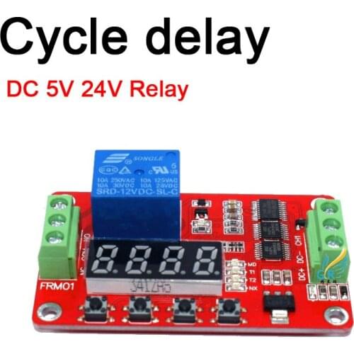 DYKB dc 12V 5V Relay cycle delay Timer switch Module multi-function self-locking Digital led * PLC Home Automation Delay