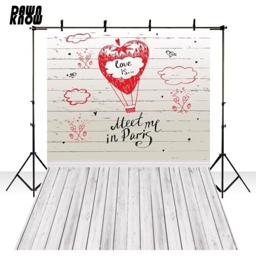 DAWNKNOW Heart Balloon Photography Background Photocall Wedding Party Photo Shoot Floor Backdrops For Photo Studio lv332