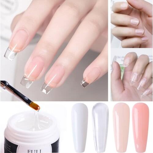 15ml Acrylic UV Extension Nail Gel White Pink Clear Extending Varish Gel Repair Broken Nails Builder Manicure Polish Gel NL1623