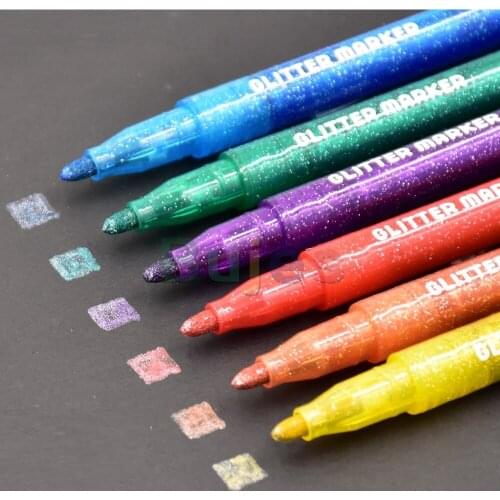 Japan Iplaybox Flash Powder Paint Pen, Marker, Flash Marker, Color Graffiti Marker Set, Paint Marker , Art Supplies,Highlighter