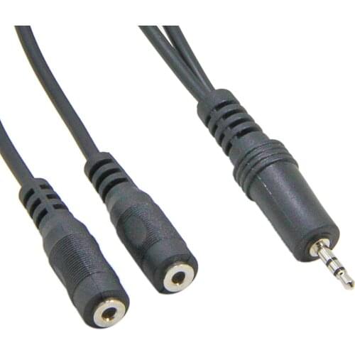 Breakout Cable 2m, 2.5mm Stereo Male to Dual 2.5mm Mono Female Audio Cable, Y Splitter Cable for Speaker and Headphone