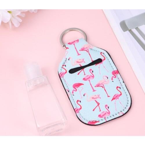 3 Set 30ml Empty Bottle and Keychain Holder Portable Refillable Hand Sanitizer Bottles and Keychain Carriers for Soap Lotion and
