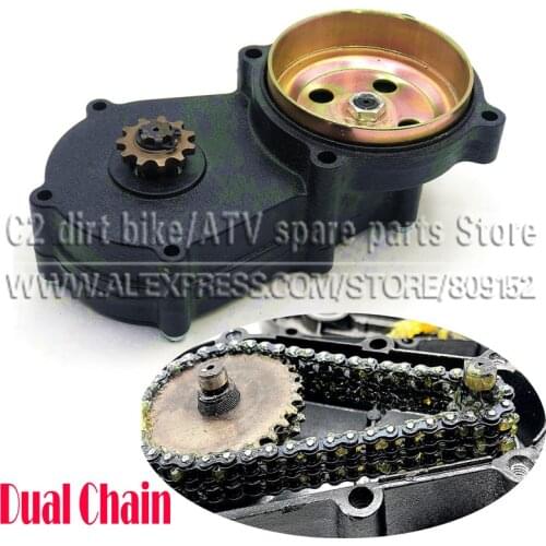 T8F Dual Chain Clutch Gear Box Black 11 13 14 17 19 20 tooth For 43cc 47cc 49cc Mini Moto Pit Dirt Bike Quad ATV Buggy Go kart