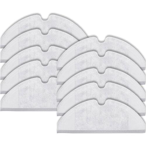 AF89 10Pcs Suitable for Xiaomi Roborock Robot S50 S51 Vacuum Cleaner Spare Parts Kit Mop Cloths Generation 2 Dry Wet Mopping Cle