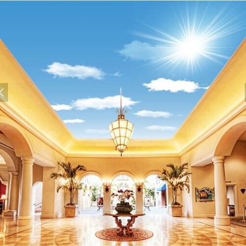 Large ceiling Papel Mural 8d/3D blue sky Wallpaper Mural for Living Room Wall paper 8d corridor Photo Mural 3D Wallcoverings