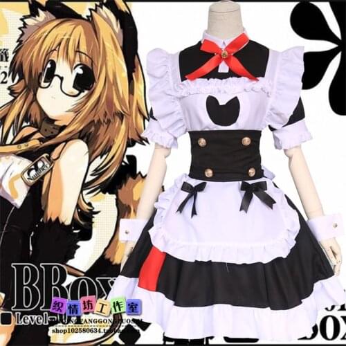 New Lolita cat girl maid outfit cosplay anime cute cats bell maid service waiter suit Costumes Dress