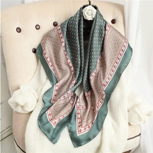 New Women Square Scarf Fashion Print Foulard Female Pashmina Lady Neck Scarves Hijab Shawl Wraps Hijab Bandana Summer 2021