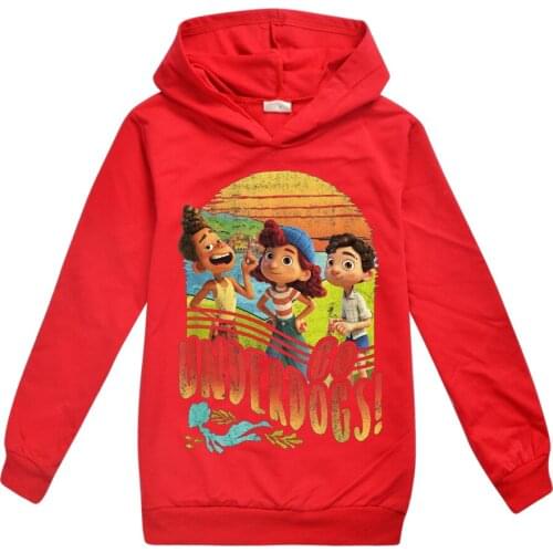 Autumn Toddler Hoodies Pullover Movie Luca Girl Jogging Boys Long Sleeve T-shirt Cartoon Sweatshirt Top Childrens Kids Clothes