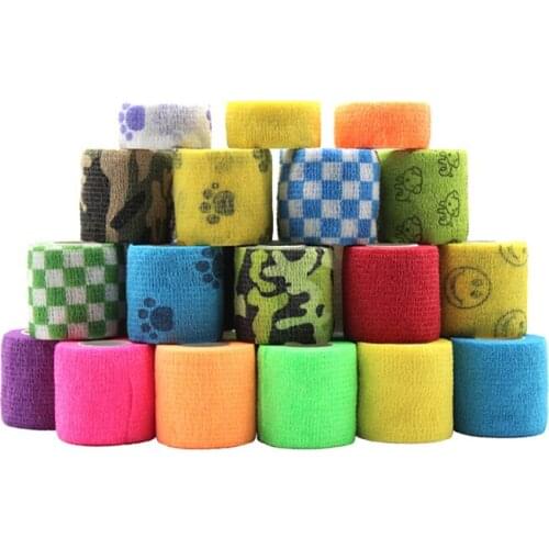 Tattoo Grip Cover WrapDisposable Cohesive Tattoo Grip Tape Wrap Elastic Bandage Rolls Self-Adherent Tape for Tattoo Machine Grip