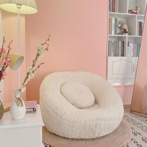 Small Apartment Dormitory Lazy Sofa Hotel Living Room Study Tatami Leisure Chair Bedroom Balcony Single Back Reclining Chairs