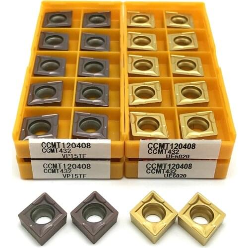 CCMT120408 VP15TF CCMT120408 UE6020 Carbide inserts Metal lathe tool External Turning Tool CNC 120408 Turning insert