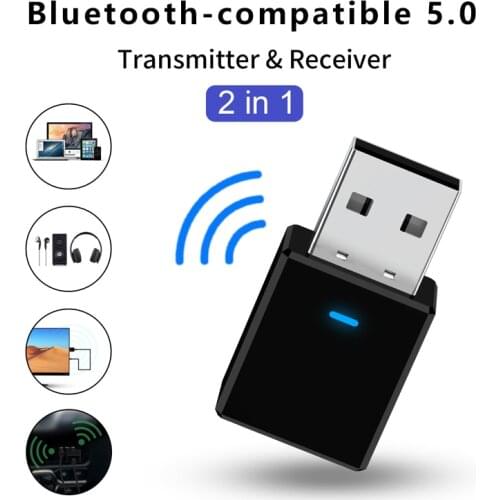 UTHAI 2 In 1 USB Bluetooth 5.0 Receiver Transmitter Car Wireless Bluetooth Adapter TV Stable Signal Reception
