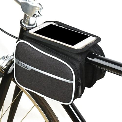 Bicycle Bag Cycling Bicycle Frame Pouch Front Tube Bag Double Pack With Cell Phone Waterproof Sensitive Touch