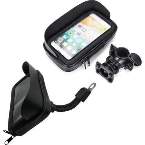 Waterproof Bicycle Motorcycle Mobile Phone Bag Holder Cycling Rearview Handlebar Case Phone Support GPS Mount for IPhone 8 XS 11