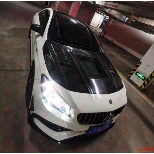 Z-ART CLA carbon fiber engine bonnet for C117 carbon fiber engine cover for CLA 180 CLA200 CLA250 carbon fiber engine hood