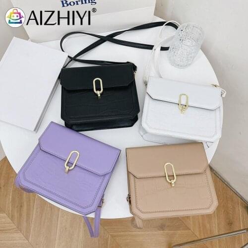 Women PU Soft Leather Women Designer Handbag Stone Pattern Crossbody Bag Vintage Ladies Solid Color Flap Handbags