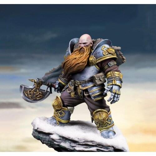 1/24 ancient man warrior stand Resin figure Model kits Miniature gk Unassembly Unpainted