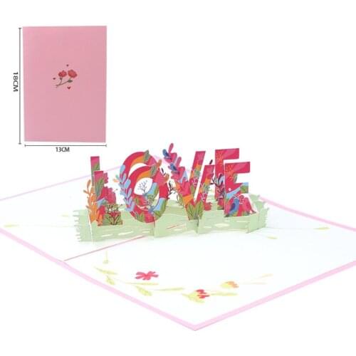 10pcs Handmade Kirigami Origami Love 3D Greeting Cards Invitation card For Christmas Wedding Birthday Party Gift