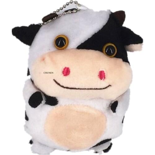 120PCS Wholesale 10CM Cow Plush Stuffed Animal Toy , Cute Accessories Doll