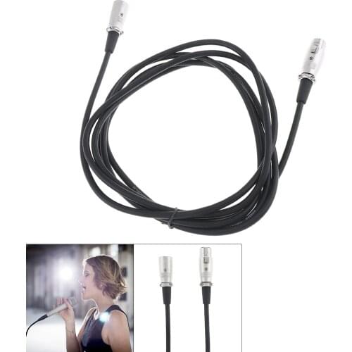 3m Black 3 Pin XLR Male to Female Microphone Extension Cable Audio Extension Cables Cord Wire Line for 6mm Microphone