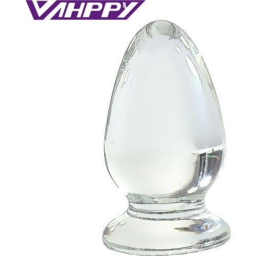 40mm Large crystal butt plug ball big glass anal dildo bead fake penis adult Anal plug masturbator sex toys for men gay erotic