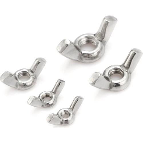 50/20/10 /Pack DIN315 M3 M4 M5 M6 M8 M10 M12 304 Stainless Steel Hand Tighten Nut Butterfly Nut Ingot Wing Nuts HW120