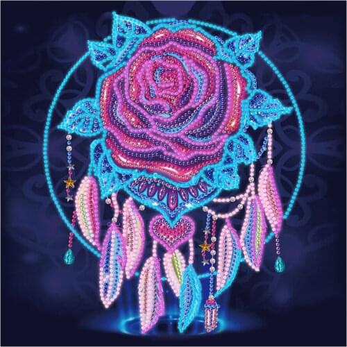 5D Luminous Diamond Painting Special Shaped Rhinestone DIY Magic Rose Diamond Mosaic Embroidery Cross Stitch Home Decorations