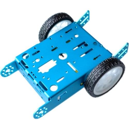 1*2WD Aluminum Car New Education Toys Robot Intelligent Car Alloy Chassis 2WD Smart Robot Car Chassis Kit DIY MBOT Car