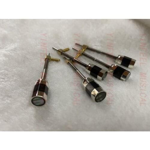 Free shipping 10pcs silver Violin Bow Screw and Eye,Silver Mount 4/4 violin parts 61mm Long