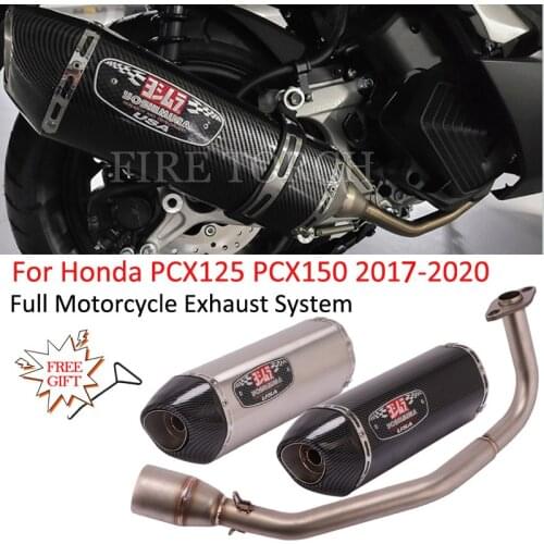 For Honda PCX125 PCX150 Full System Motorcycle Yoshimura Exhaust Modified Muffler Escape DB Killer Front Middle Link Pipe 17-20