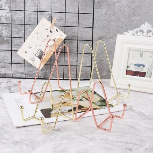 Art Display Stand Easel Exquisite Bookshelf Dish Rack Plate Bowl Picture Frame Photo Book Pedestal Holder Home Decoration 1pc