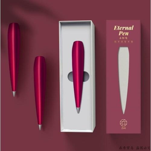 Creative Eternal Pen Forever Pencil metal/wood Endless Pen Signature Pen No Need Ink Pen