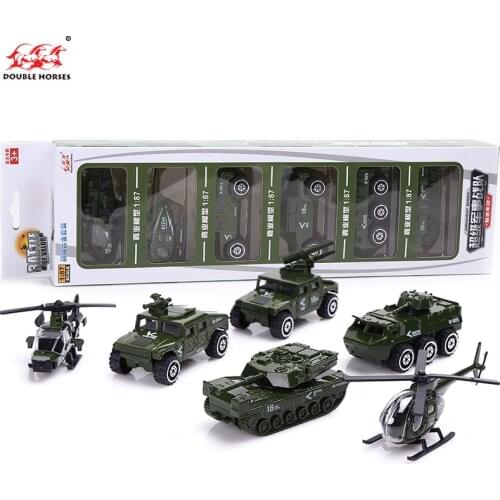 Hot! 6Pcs 1:87 Scale Car Military Military Engineering Aircraft Vehicle Kid Toy Model