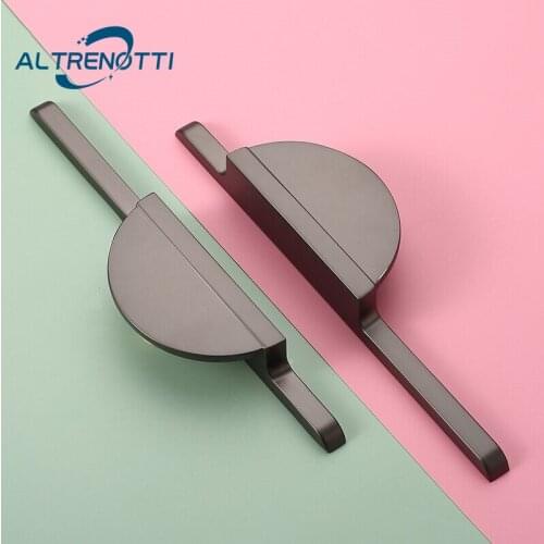 Furniture Handle Cabinet Gray Gold Creative Wardrobe Drawer Door Pull Modern Zinc Alloy Kitchen Cupboard Metal Knob Hardware