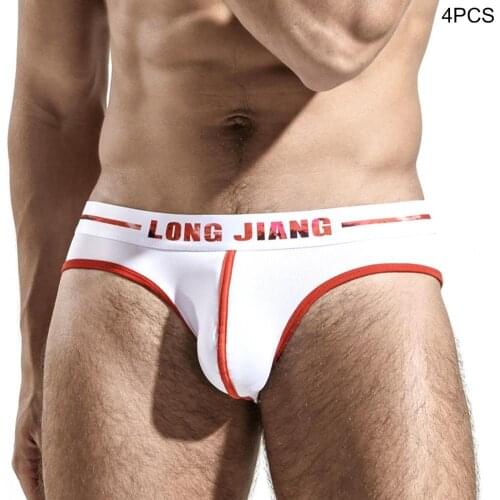 Men Sexy Ice Silk Quick Dry Solid Color Low Waist Underwear Briefs Underpants