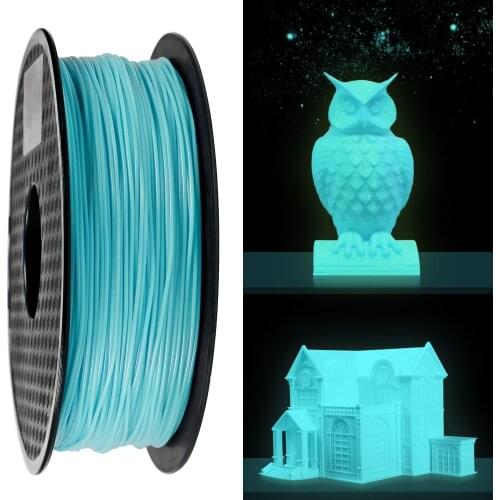 CREASEE FDM 3D Printer Filament Luminous Blue Color in the Dark 1.75mm+/-0.02 1KG PLA Filament Printing 3D Printer Large Parts