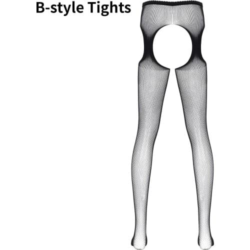 2021 New Sexy Tights for Man Gay Exotic Male Underwear Sissy Fashion Lingerie Open Crotch Garter Pantyhose Collants pour hommes