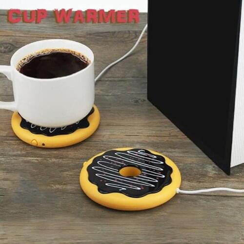 USB Warmer Gadget Donut Silicone thin Cup-Pad Coffee Tea Drink usb Heater Tray Mug Pad nice Gift