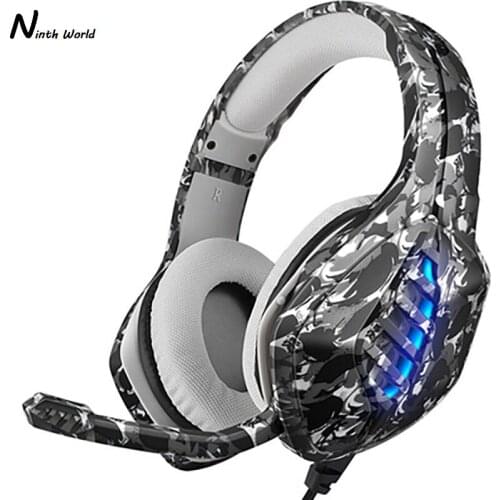 Wired Gaming Headset Glowing For Mobile Phone Stereo Headphones With Mic For PS5 Supper Bass Earphone For PS4 Xbox PC Laptop