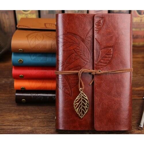 Creative Loose-leaf Retro Leaf Notepad Travel Diary Notebook