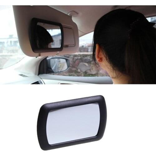 Universal Car Truck Interior Wide Angle Flat Sun Visor Makeup Mirror Rearview