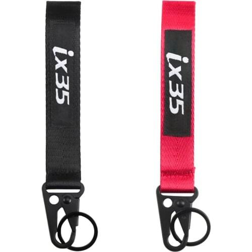Universal High quality Ribbon Webbing Car key ring Nylon Webbing Keychain with hawk buckle key ring for Hyundai ix35 Accessories